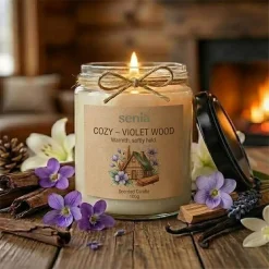 Nến thơm senia cozy violet wood