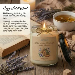 Nến thơm senia cozy violet wood