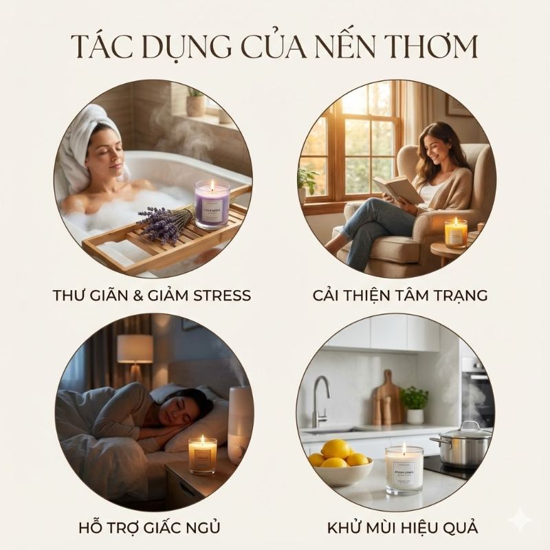 tác dụng của nến thơm